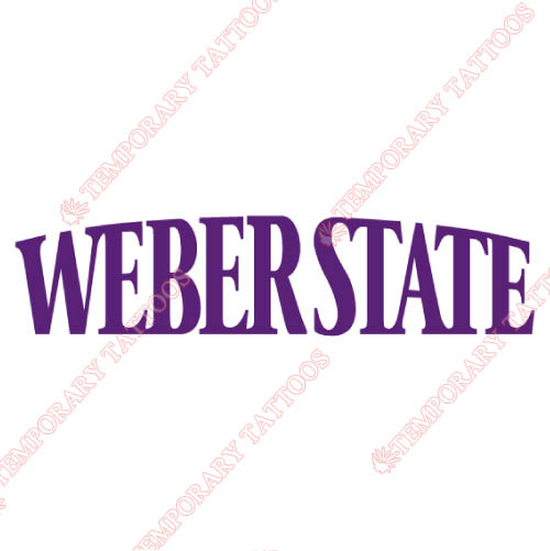 Weber State Wildcats Customize Temporary Tattoos Stickers NO.6916